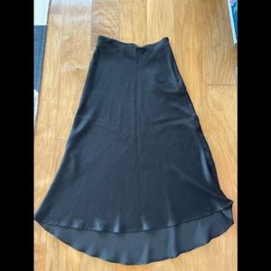 Zara high waisted silk skirt
